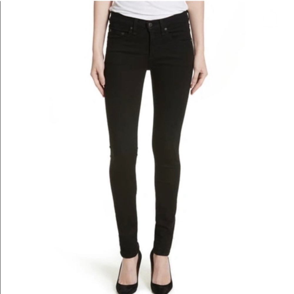 Veronica Beard Brooke Mid-Rise Skinny Jeans Black - Indie Sleaze